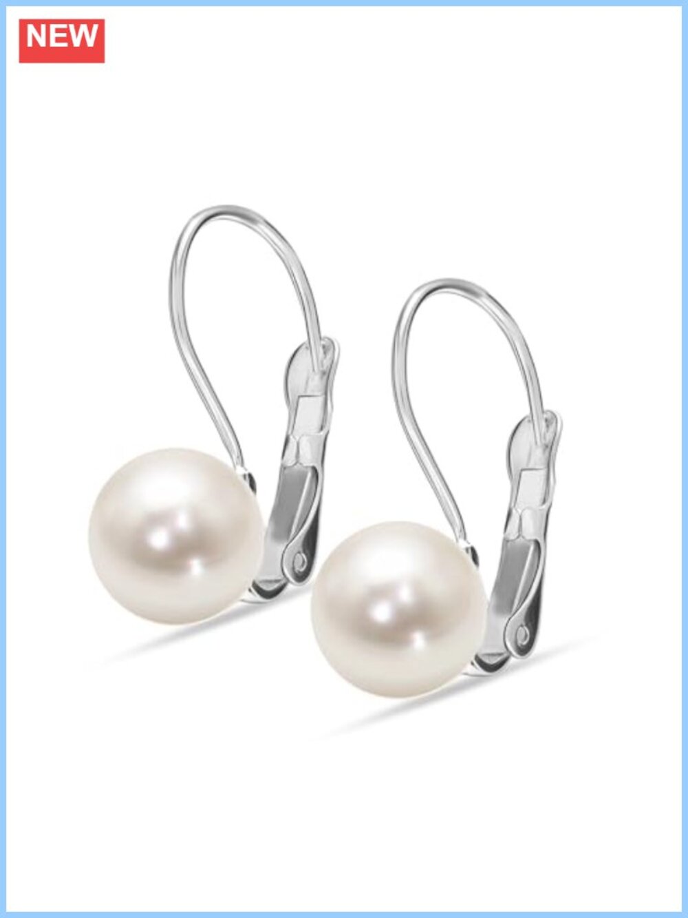 925 Sterling Silver Freshwater Pearl Drop Dangle Earrings Wedding Jewelry Gift